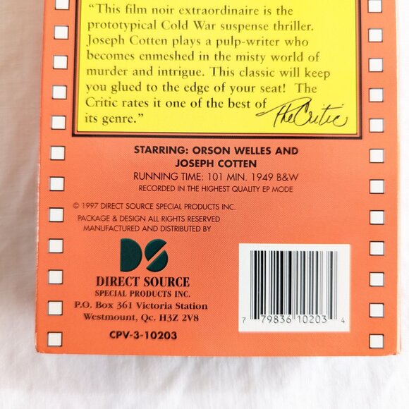 3/$15 The Third Man VHS Movie Orson Welles, Joseph Cotten Film Noir Suspense - Picture 4 of 5